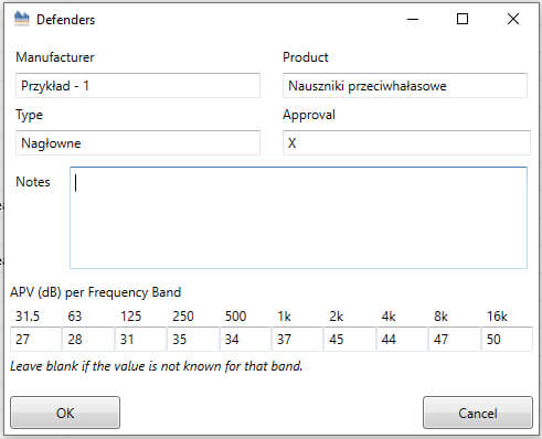 Program Noisetools pozwala na rozszerzenie bazy ochronników słuchu